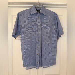 Wrangler George Strait Collection Blue Patterned Casual Shirt